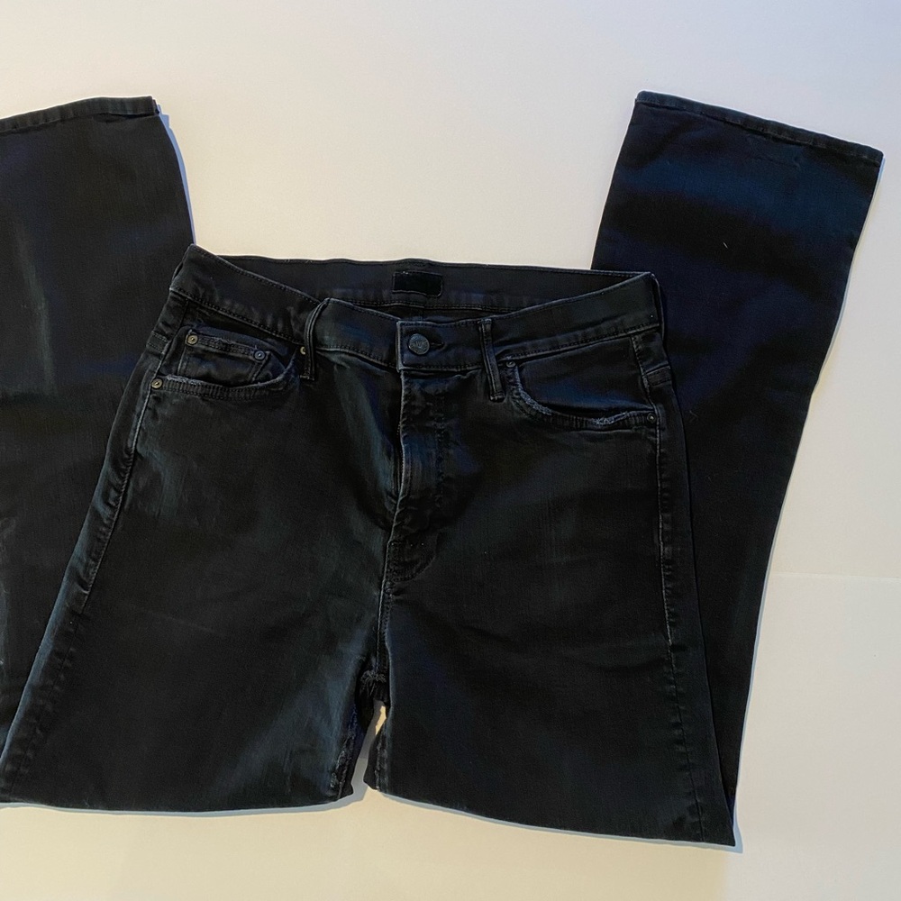 Mother jeans, the insider crop, black, size 29.     **see description